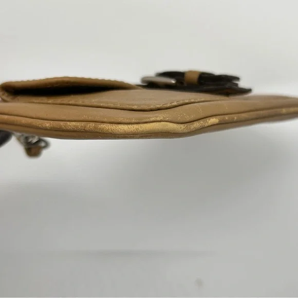 Coach Tan Leather Wristlet Wallet - Picture 13 of 14